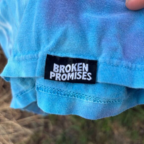 Broken Promises Santa Cruz Cobra Snake Tie Dye T-Shirt Medium Blue Graphic Tee - Picture 6 of 7